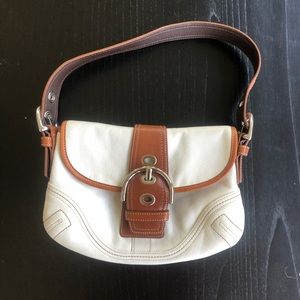 Coach purse brown and white